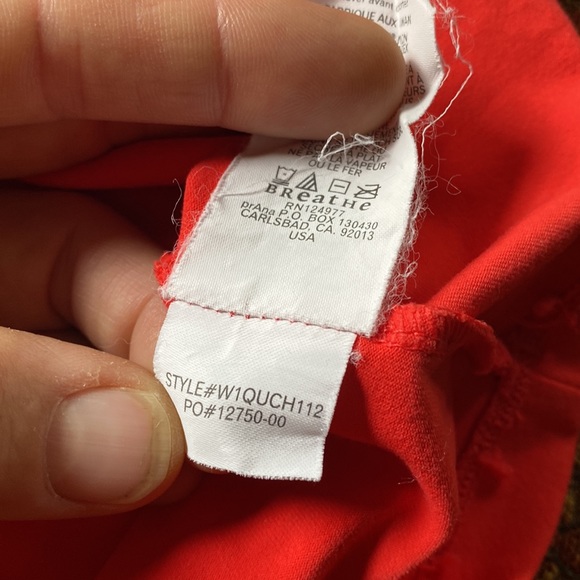 PrAna women’s tank top shelf bra yoga top bright coral salmon orange pink medium - Picture 8 of 8